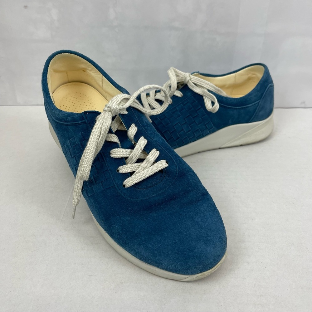Christian Dietz Valencia Pacific Suede Oxford Comfort Shoes Blue Women’s 5.5
